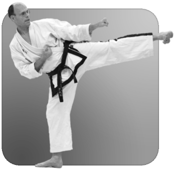 Jocelyn Lam extending a right side kick.